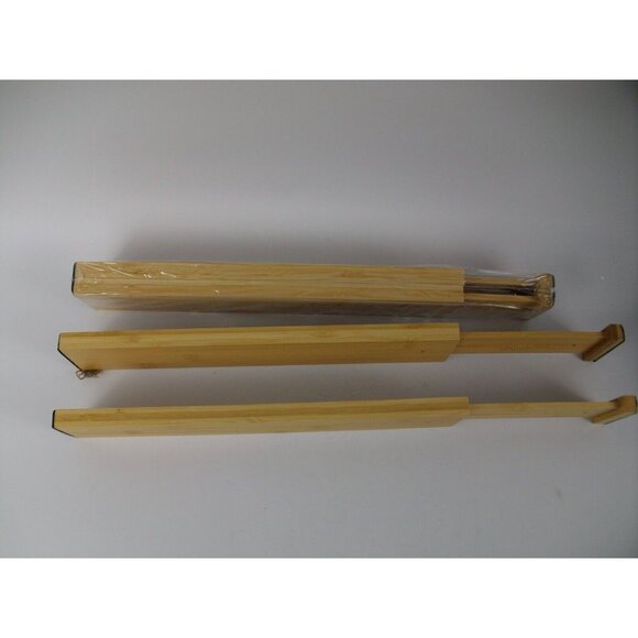 UTOPLIKE 4 pcs Bamboo Drawer Dividers 12.25"-17.25 x 2.36 Adjustable - Picture 4 of 4
